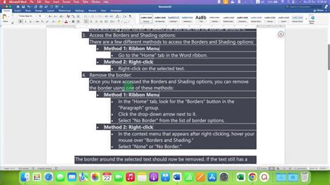 how to remove the box around text in word from chat gpt