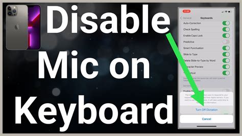 how to remove the microphone from iphone keyboard