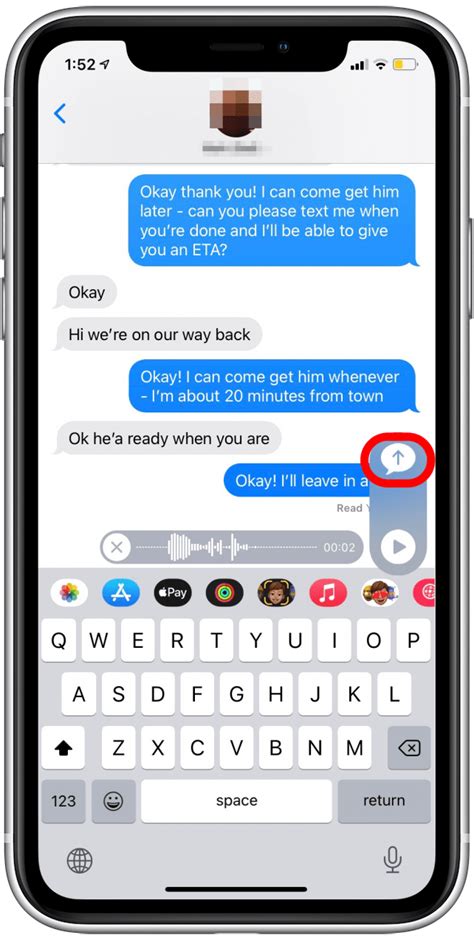 how to remove the microphone icon on iphone text messages