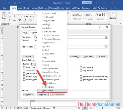 how to remove the space of header in word