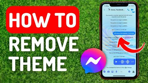 how to remove theme from messenger on iphone