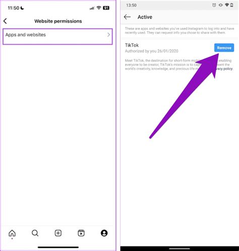 how to remove third party apps on instagram