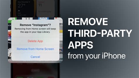 how to remove third party apps on iphone