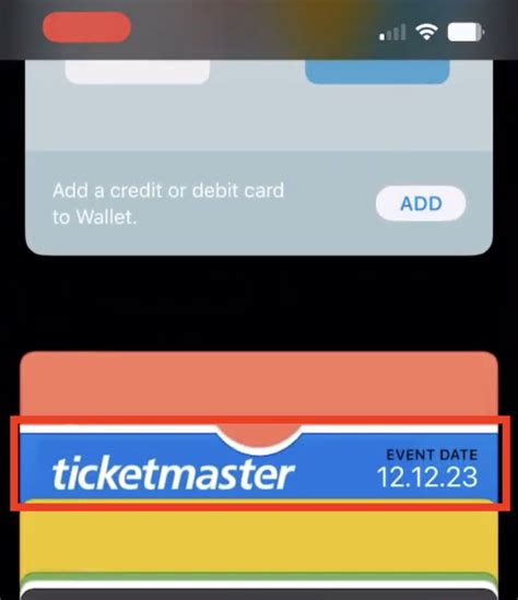 how to remove ticketmaster ticket from apple wallet