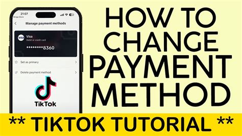 how to remove tiktok payment method on iphone