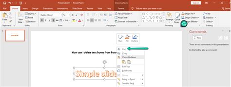 how to remove title box from powerpoint slide