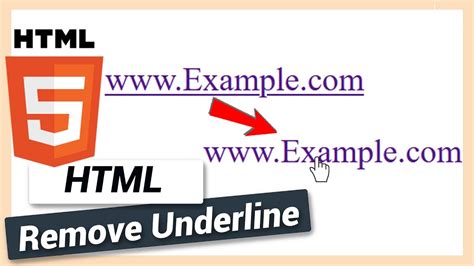how to remove underline in html