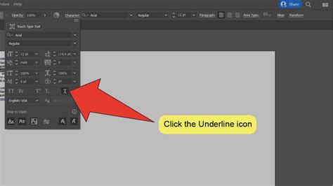 how to remove underline in illustrator