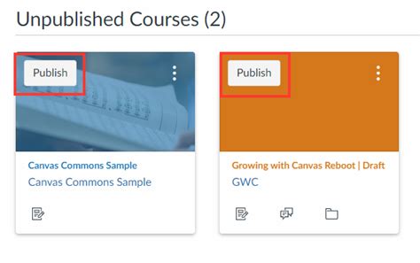 how to remove unpublished courses in canvas