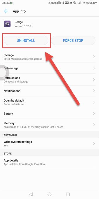 how to remove unused apps from android