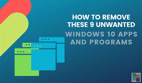 how to remove unwanted apps from my computer
