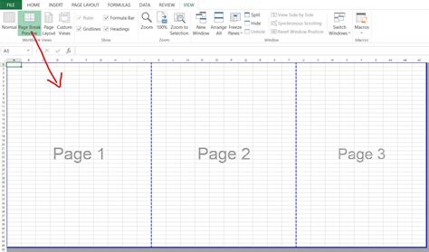 how to remove vertical page breaks in excel