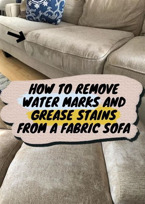 how to remove water stains from fabric couch