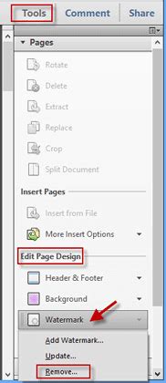 how to remove watermark from a secured pdf document