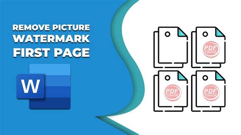 how to remove watermark from first page in word