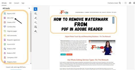 how to remove watermark from pdf adobe reader