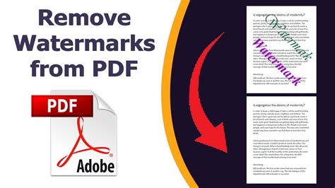 how to remove watermark from pdf without adobe acrobat