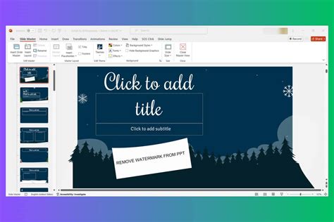 how to remove watermark in powerpoint presentation