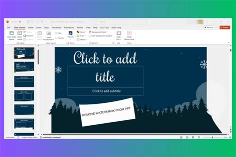 how to remove watermark on powerpoint slides