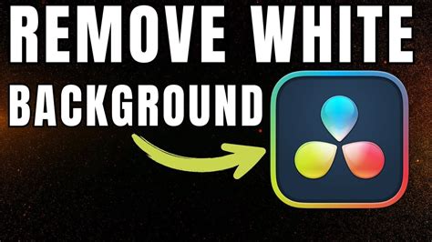 how to remove white background in davinci resolve
