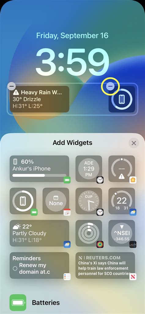 how to remove widget from iphone lock screen