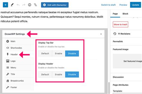 how to remove wordpress header bar