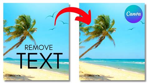 how to remove words from a photo in canva