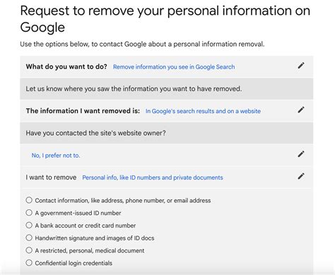 how to remove your personal info from google search