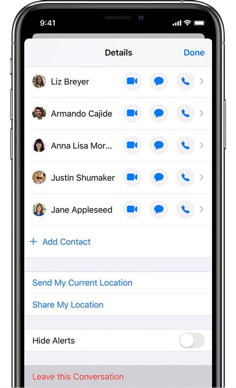 how to remove yourself from a messenger group on iphone