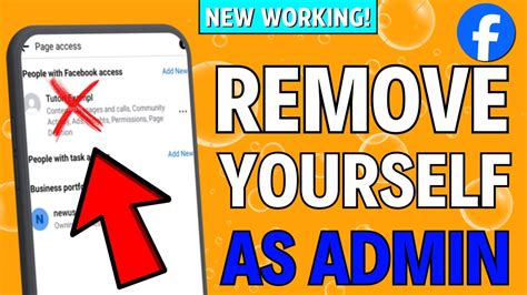 how to remove yourself from admin on facebook business page