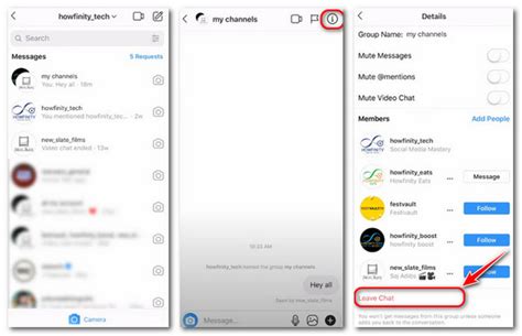 how to remove yourself from ig group chat