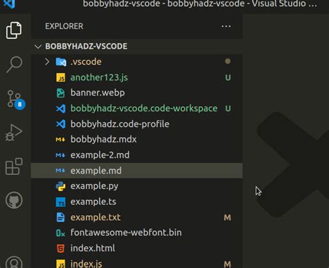 how to rename a folder in visual studio code
