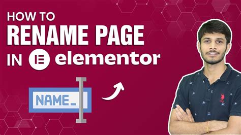 how to rename a page in elementor