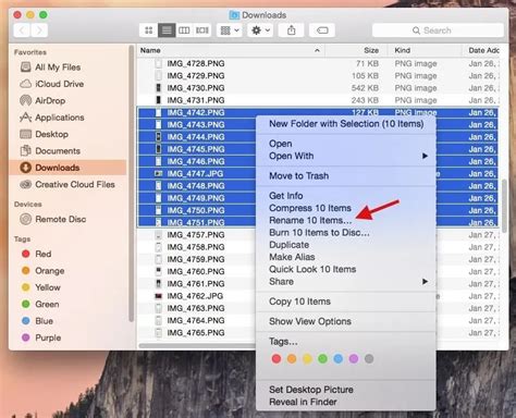 how to rename all files in a folder at once mac