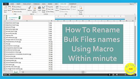how to rename file in excel macro