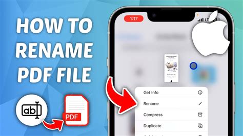 how to rename pdf file in iphone