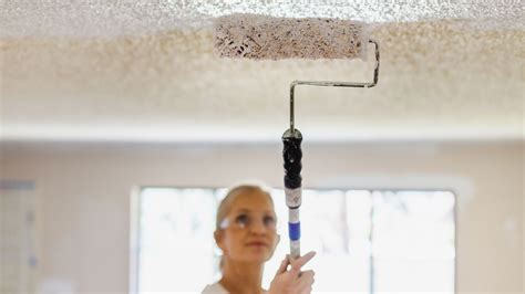 how to repaint a popcorn ceiling
