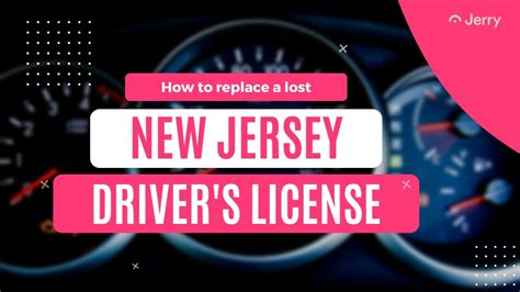 how to replace a lost driver's license in new jersey