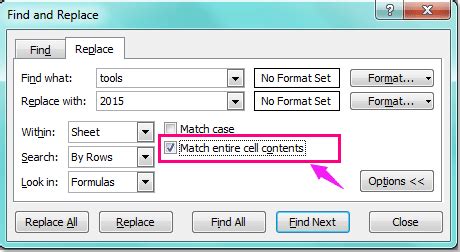 how to replace exact match in excel
