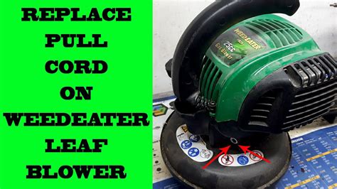 how to replace leaf blower pull cord