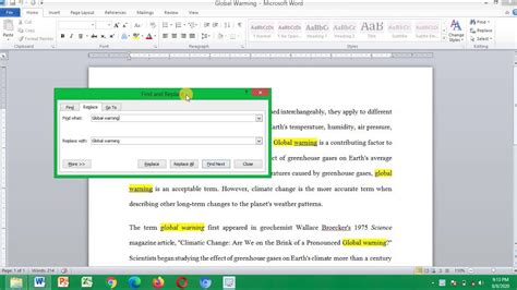 how to replace multiple words in microsoft word
