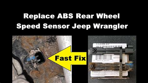 how to replace rear wheel speed sensor jeep wrangler