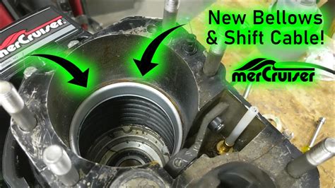 how to replace shift cable bellows mercruiser