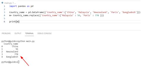 how to replace two values in python