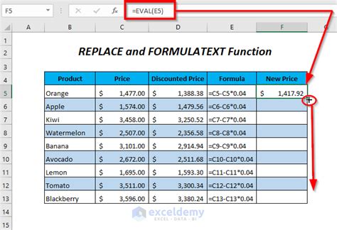 how to replace words in excel using formula