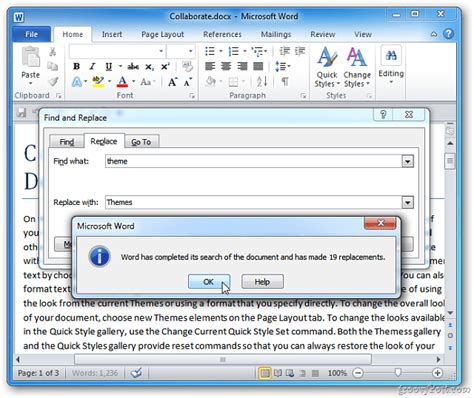 how to replace words in word shortcut key