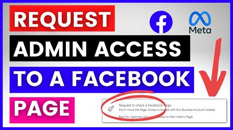how to request admin access to facebook business page