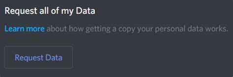 how to request discord data package