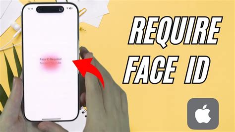 how to require face id for apps iphone