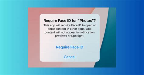 how to require face id to unlock apps